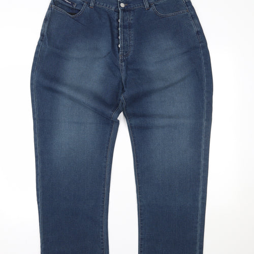 Henri Lloyd Mens Blue  Denim Straight Jeans Size 38 L26 in