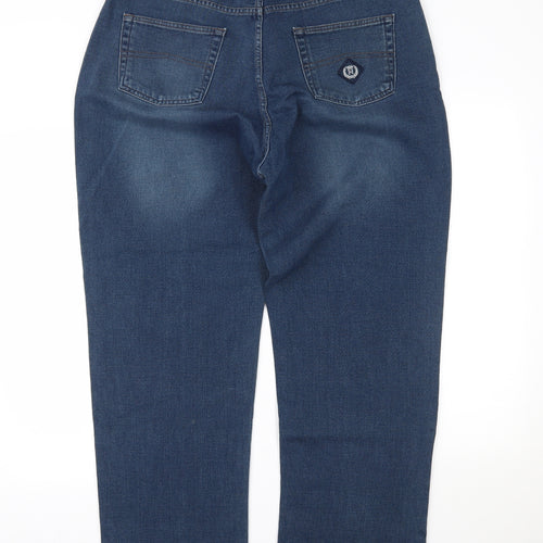 Henri Lloyd Mens Blue  Denim Straight Jeans Size 38 L26 in