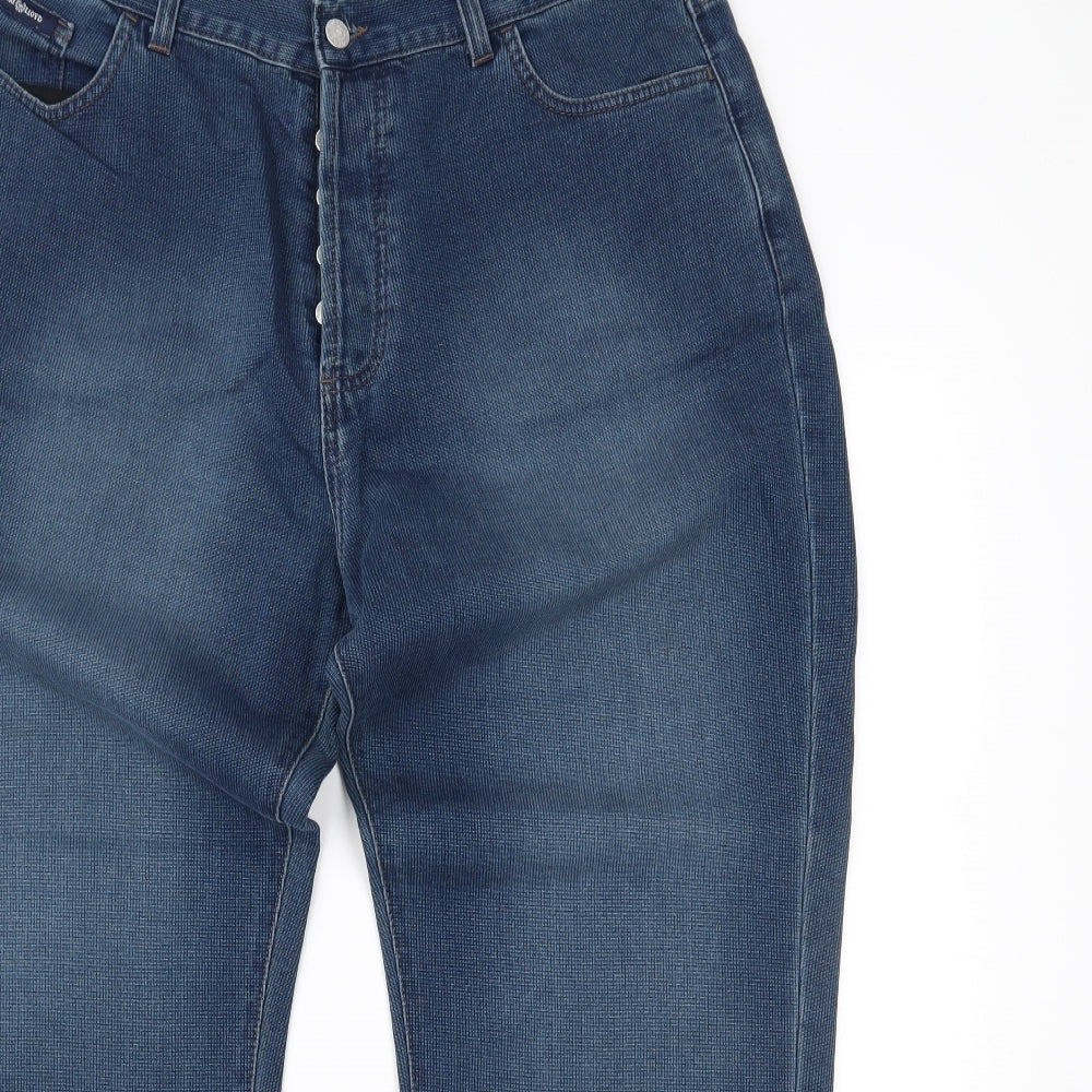 Henri Lloyd Mens Blue  Denim Straight Jeans Size 38 L26 in