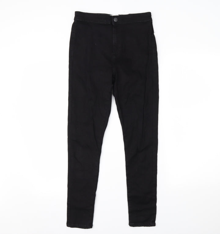 Miss Selfridge Womens Black Denim Skinny Jeans Size 10 L26 in