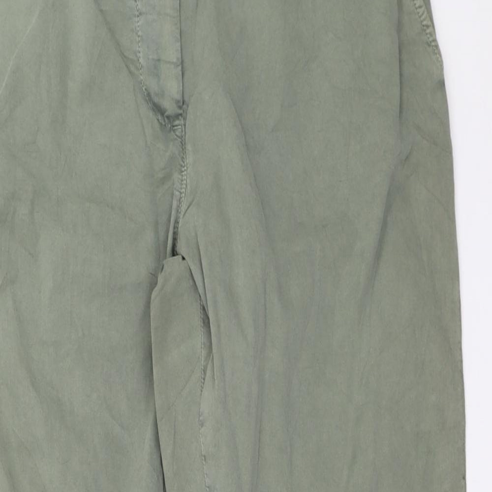 Marks and Spencer Womens Green   Chino Trousers Size 12 L26 in