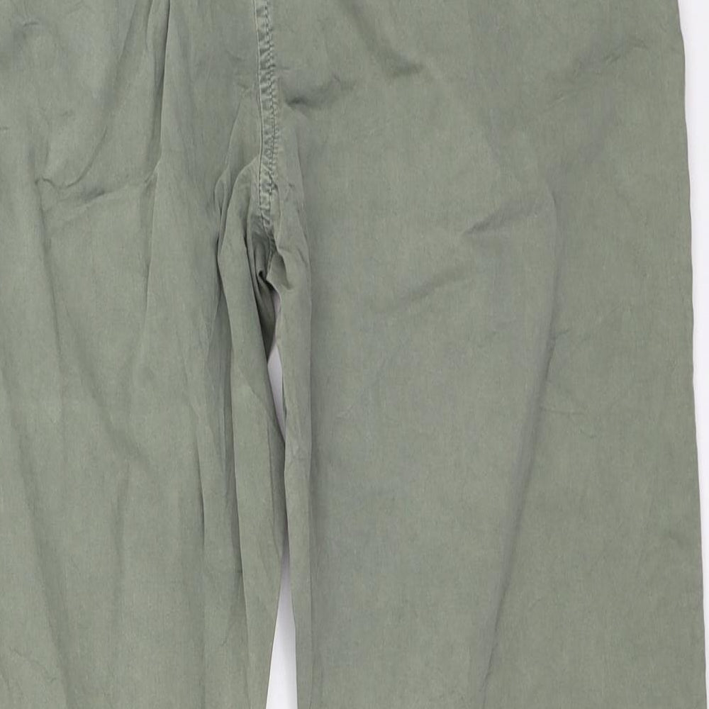 Marks and Spencer Womens Green   Chino Trousers Size 12 L26 in