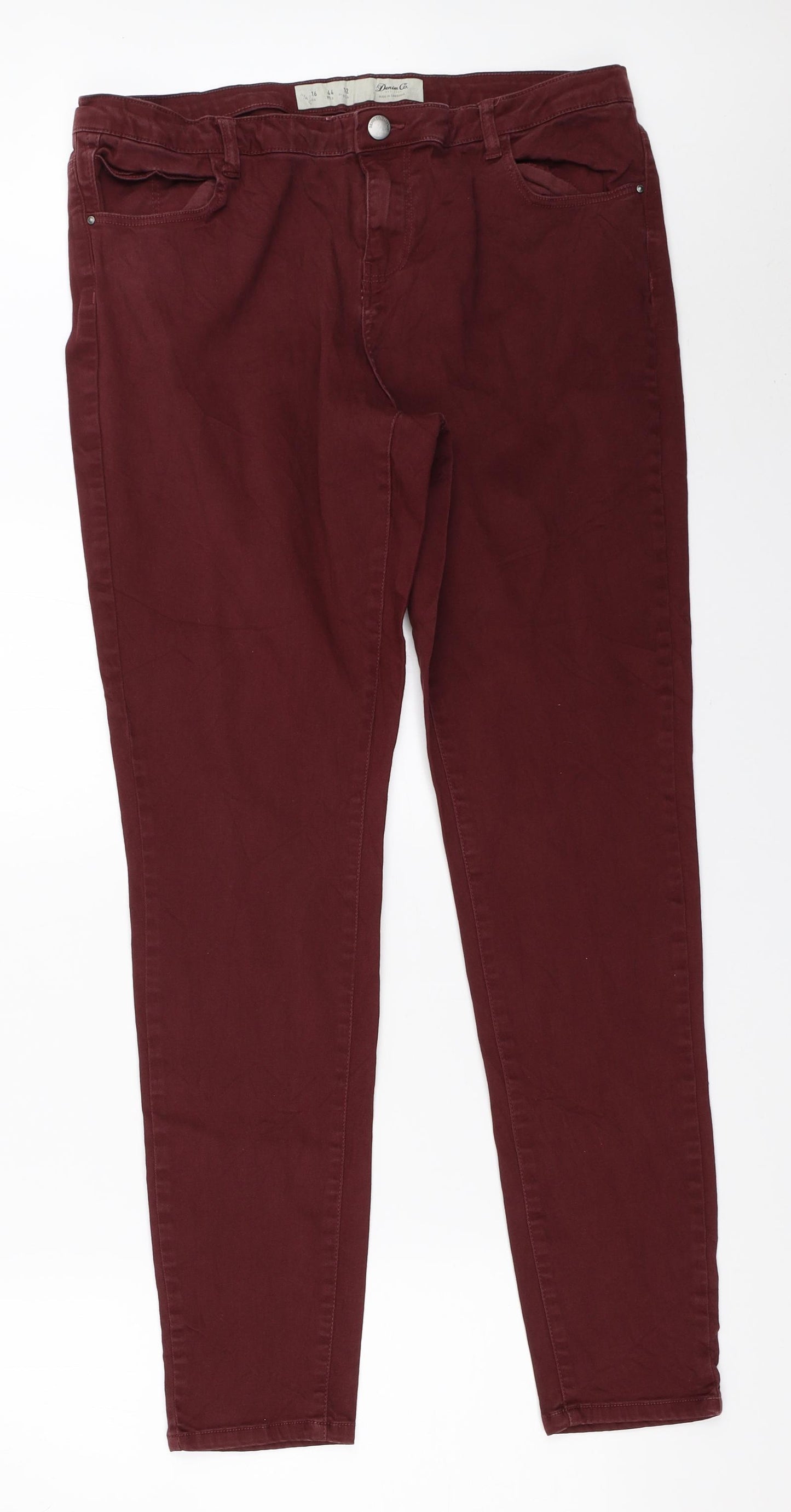 Primark Womens Red   Skinny Jeans Size 16 L29 in