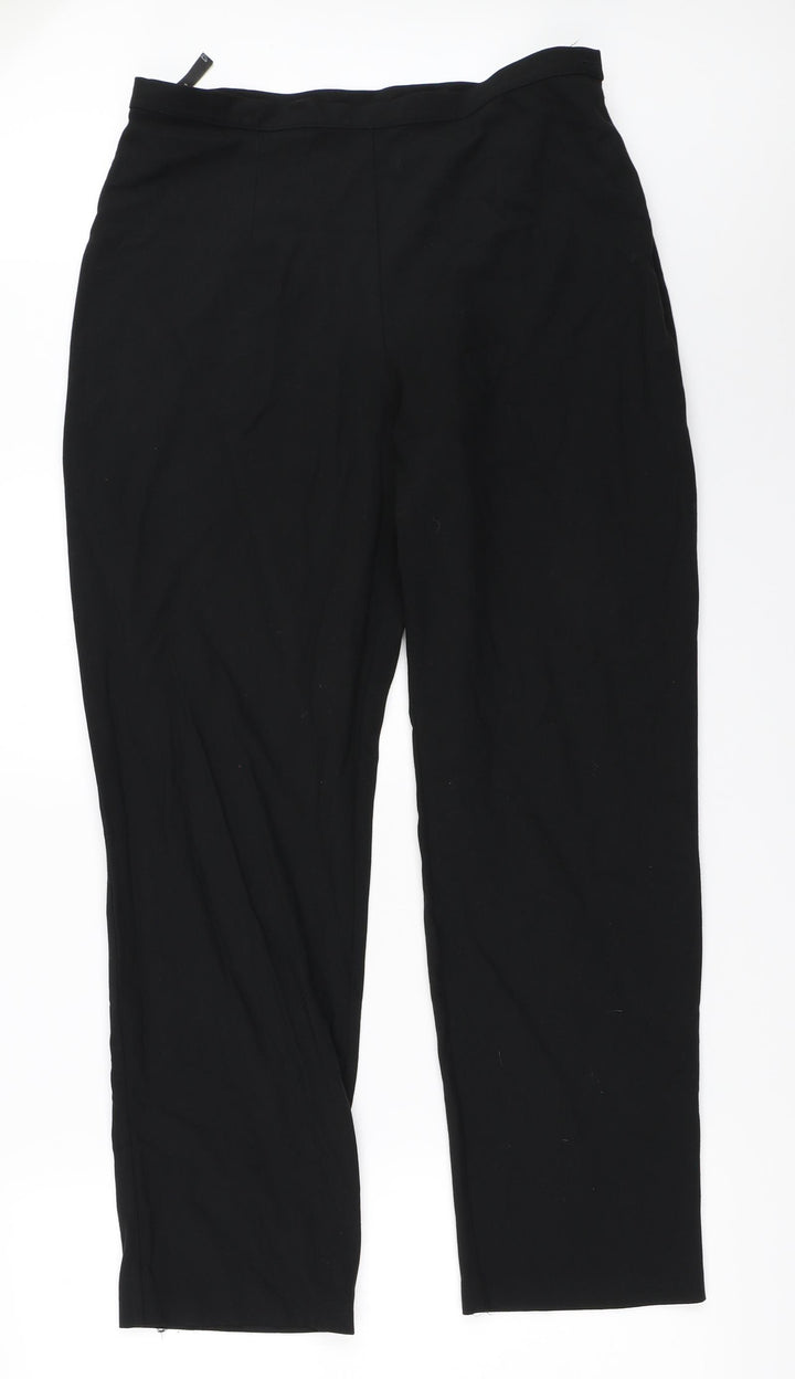 BHS Womens Black Trousers Size 14 L28 in