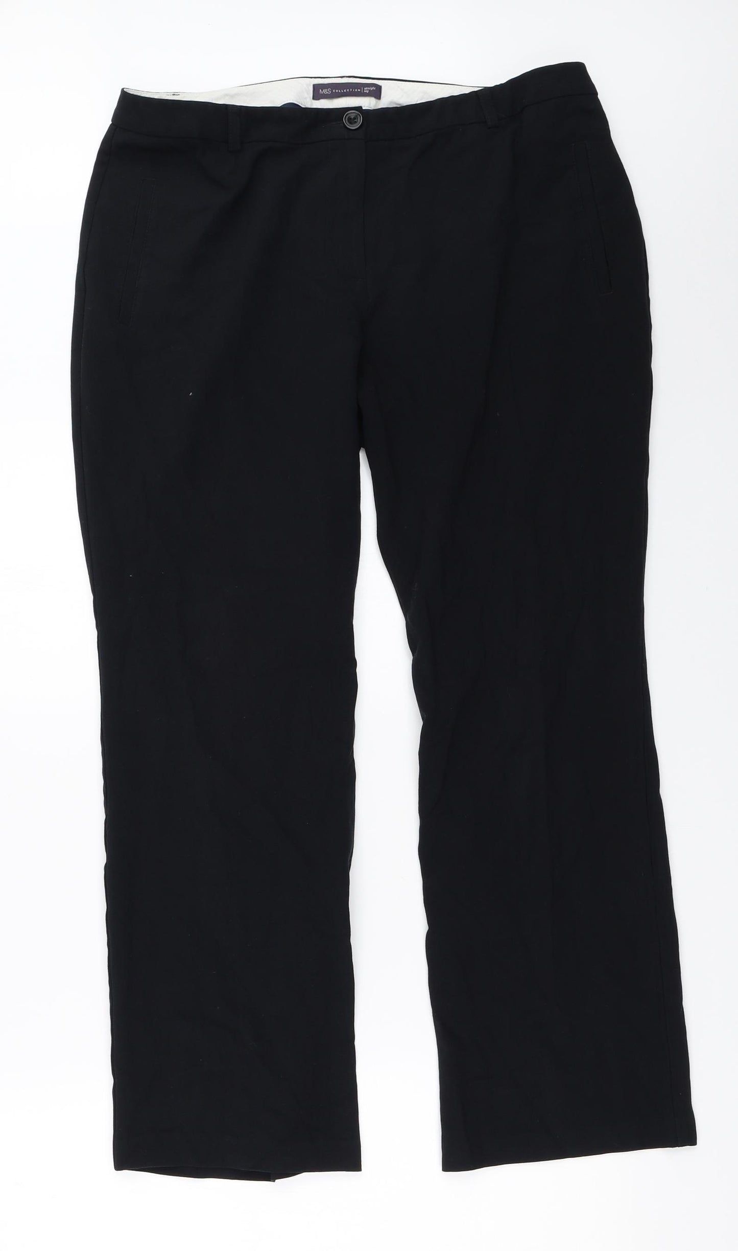 Marks and Spencer Womens Black   Trousers  Size 14 L27 in
