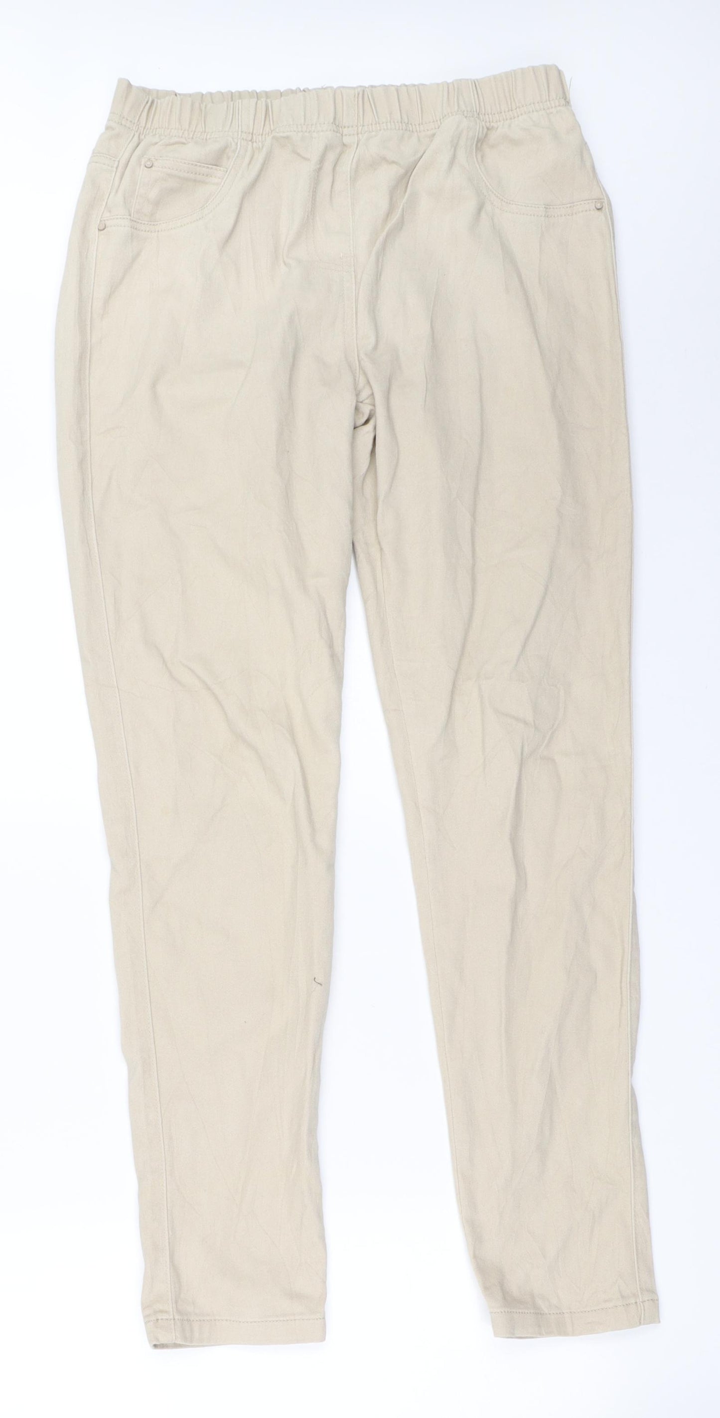 TU Womens Beige   Jegging Jeans Size 14 L30 in