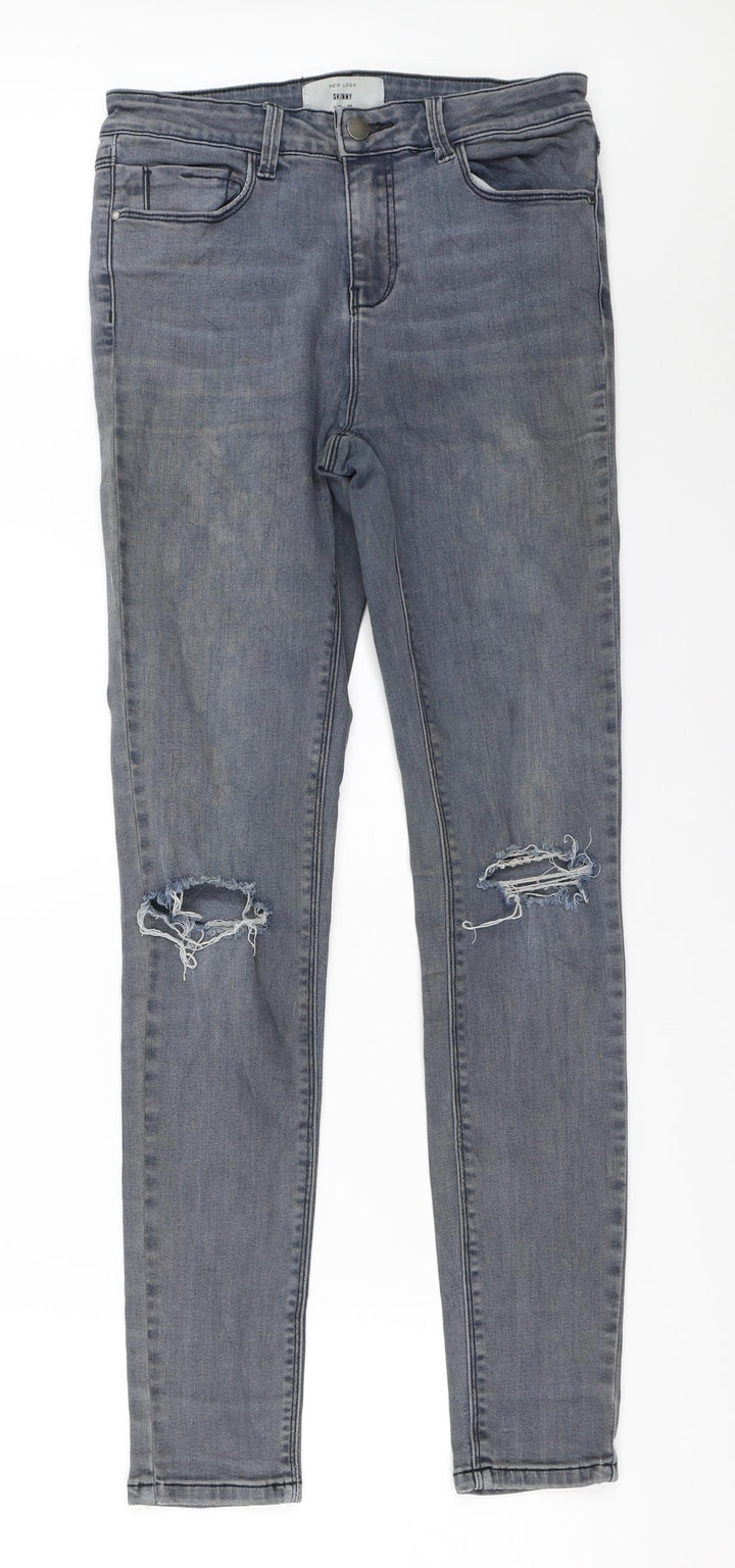 New Look Womens Blue Skinny Jeans Size 10 L29.5 in