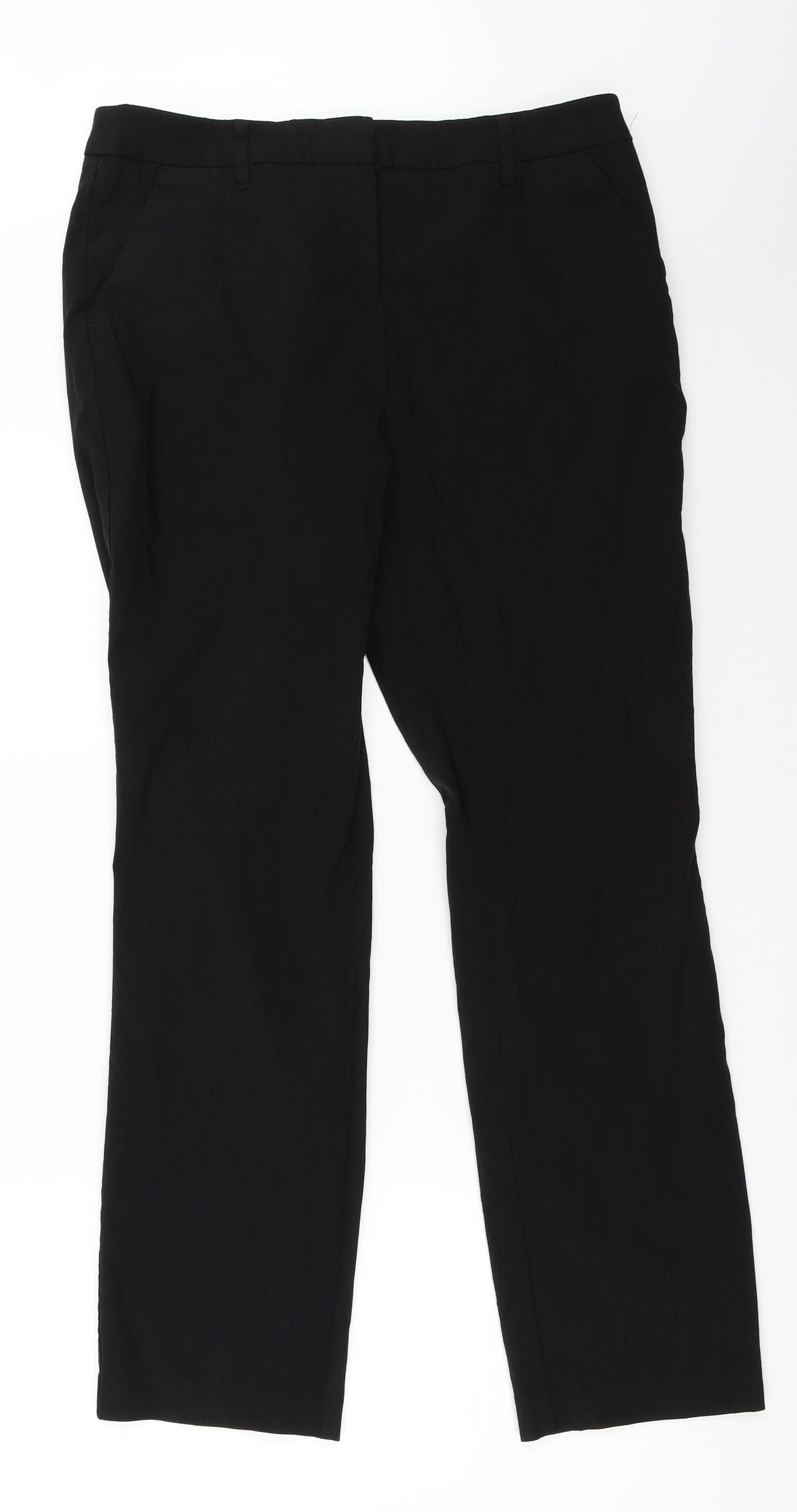 Papaya Womens Black   Trousers  Size 14 L28 in