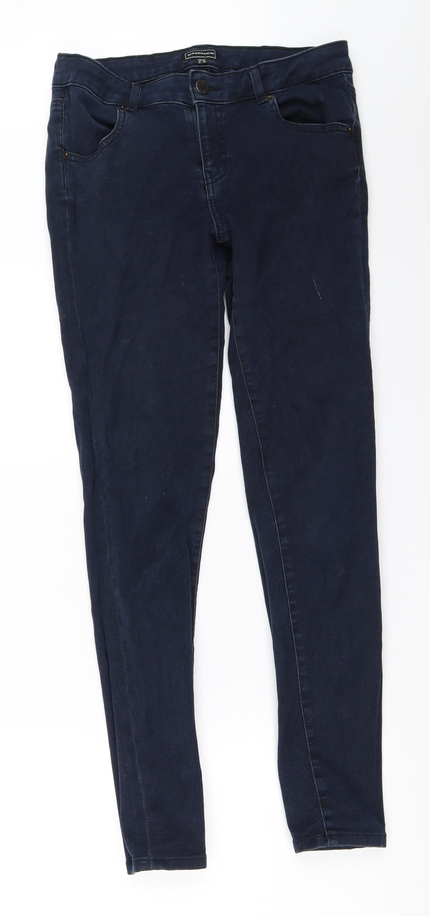 Warehouse Womens Blue   Skinny Jeans Size 12 L29.5 in