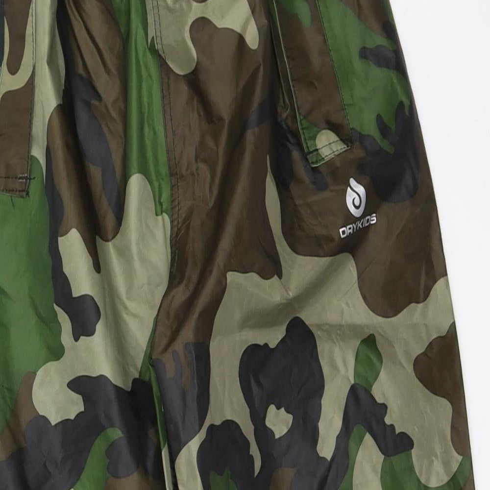 Drykids Boys Green Camouflage  Rain Trousers Trousers Size 7-8 Years - Waterproof Trousers
