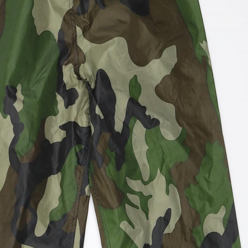 Drykids Boys Green Camouflage  Rain Trousers Trousers Size 7-8 Years - Waterproof Trousers