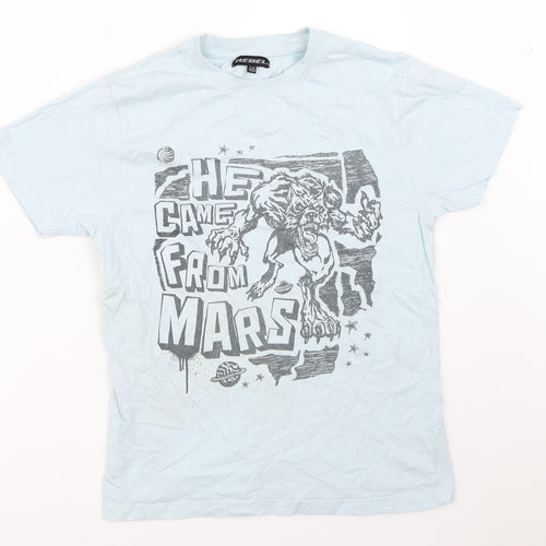 Rebel Boys Blue   Basic T-Shirt Size 11-12 Years