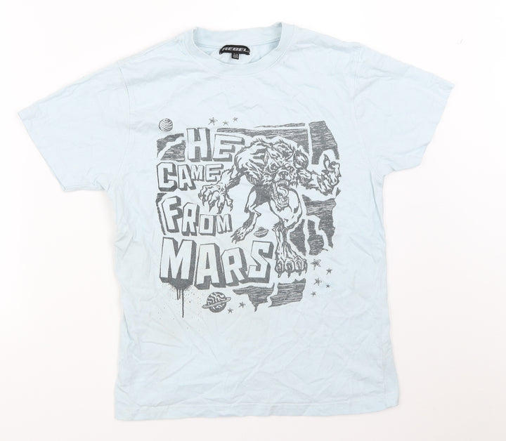 Rebel Boys Blue   Basic T-Shirt Size 11-12 Years