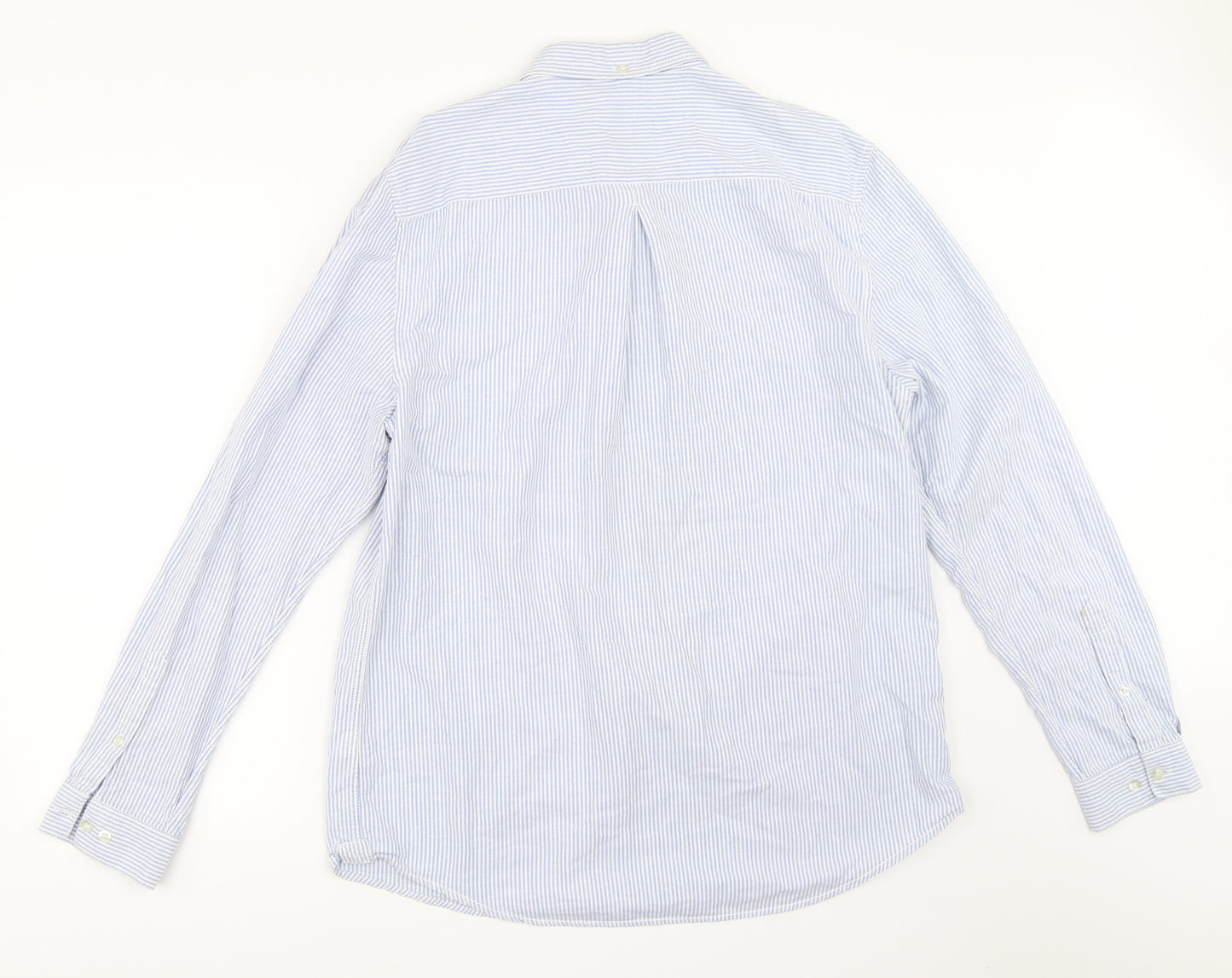 River Island Mens Blue Striped   Button-Up Size L