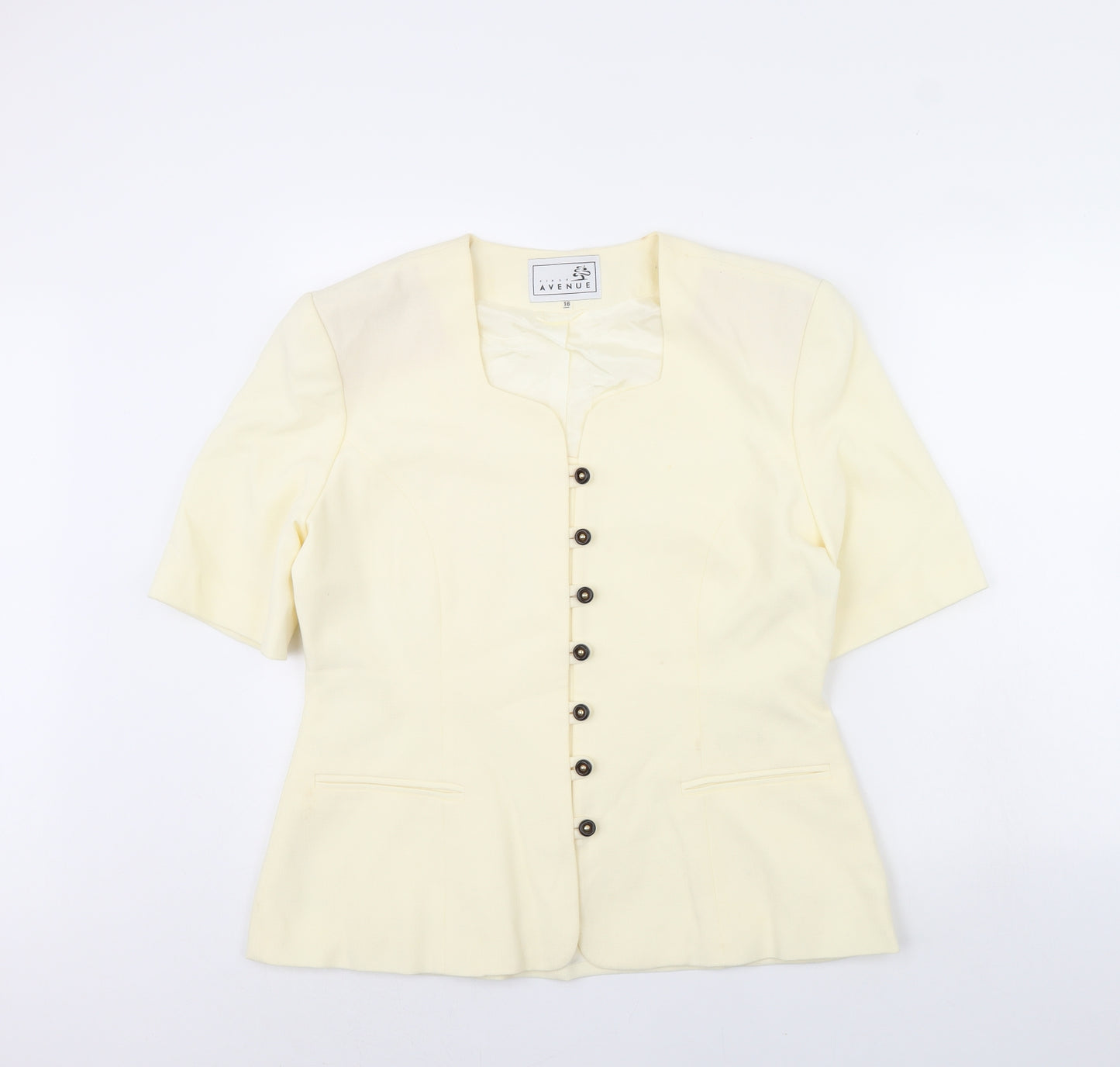Avenue Womens Ivory   Jacket  Size 16  - Shoulder Pads