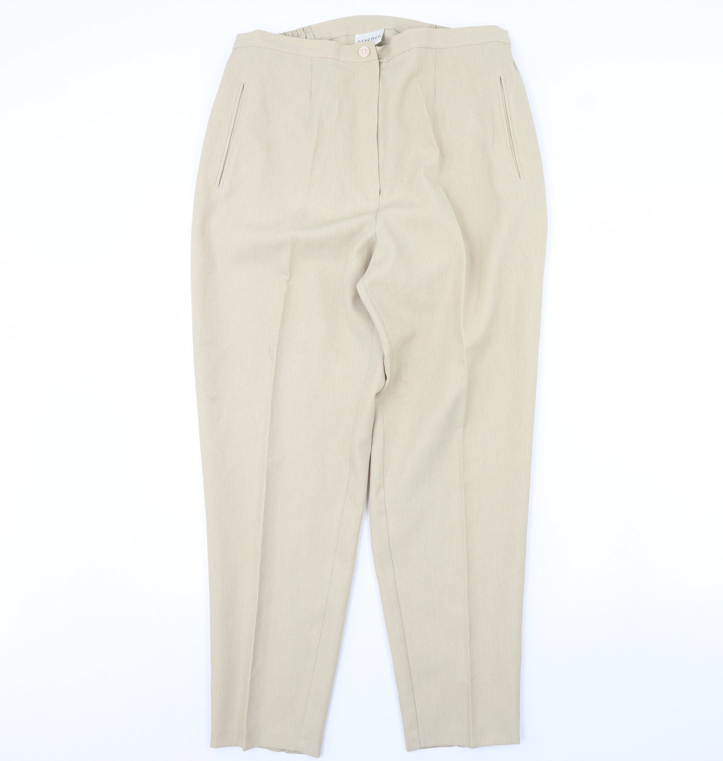 essence Womens Beige   Dress Pants Trousers Size 16 L29 in