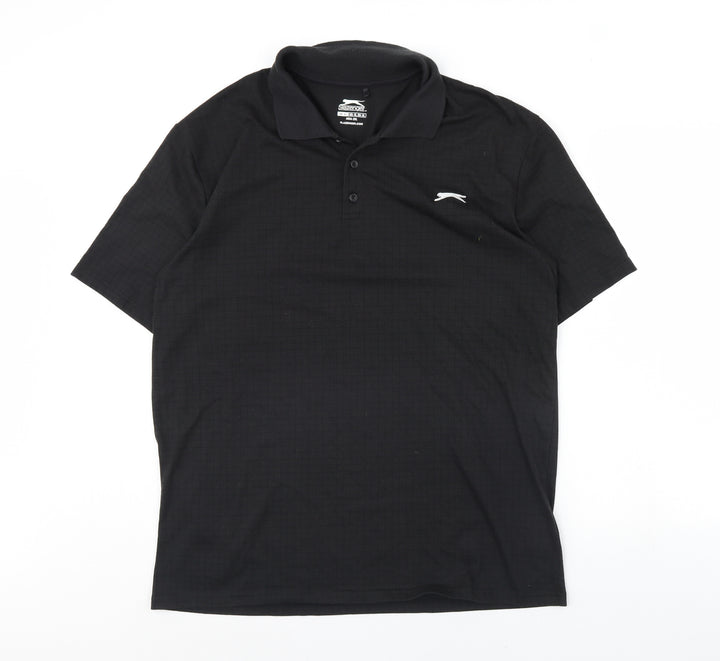 Slazenger Womens Black Basic Polo Size XL