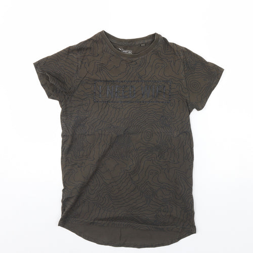 NEXT Boys Green   Basic T-Shirt Size 11 Years  - I need WIFI