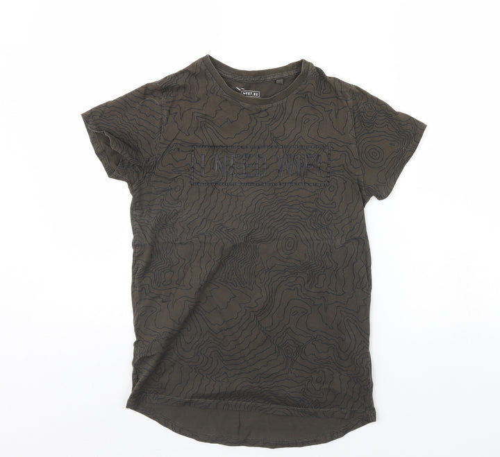 NEXT Boys Green   Basic T-Shirt Size 11 Years  - I need WIFI