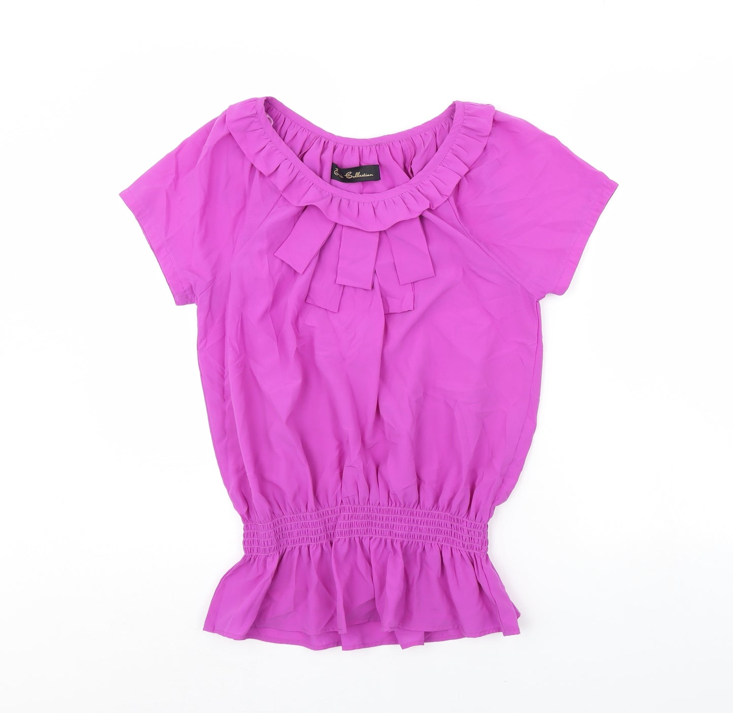 Evie Womens Purple   Basic Blouse Size 12