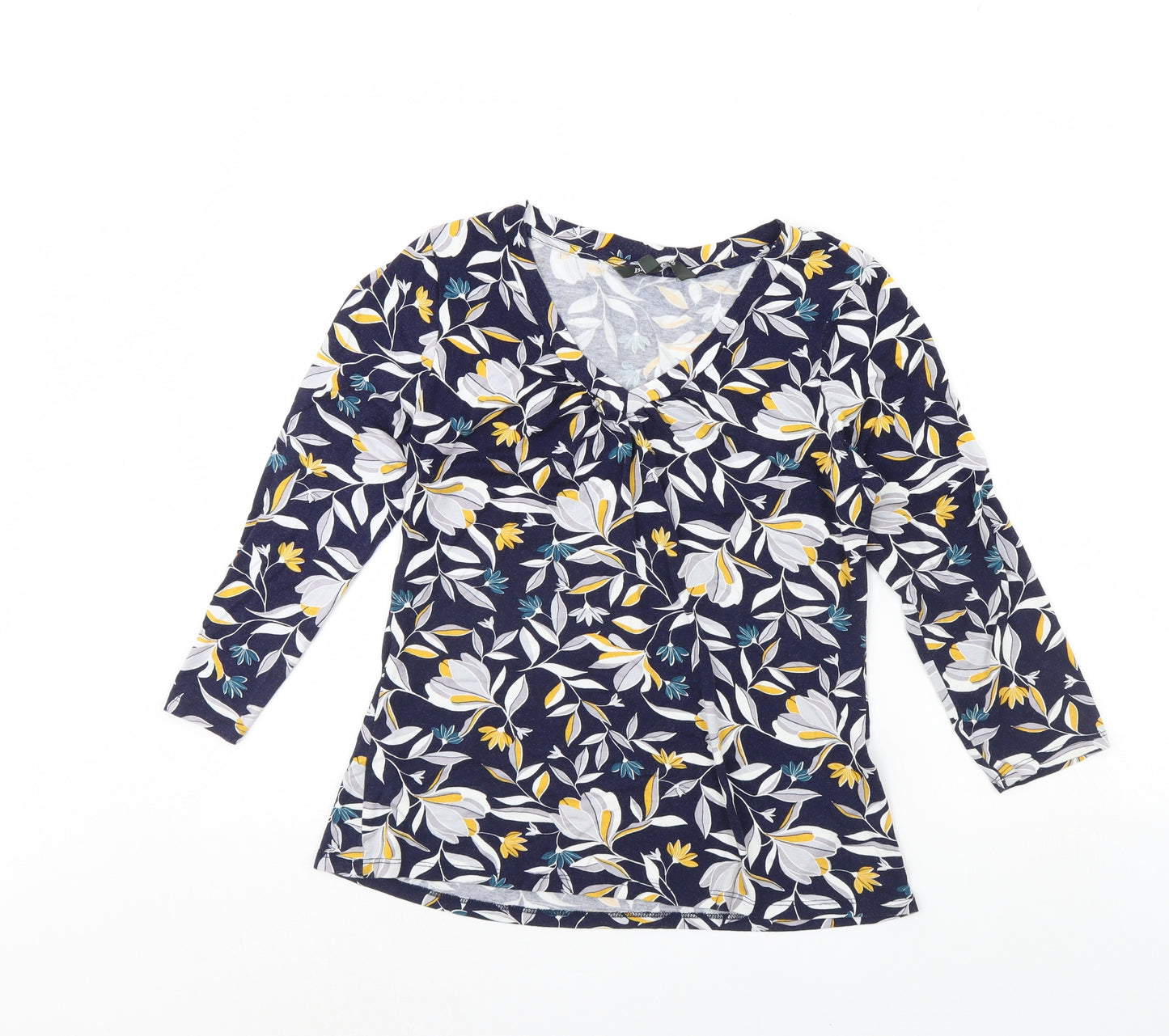 Bonmarché Womens Blue Floral  Basic Blouse Size 14