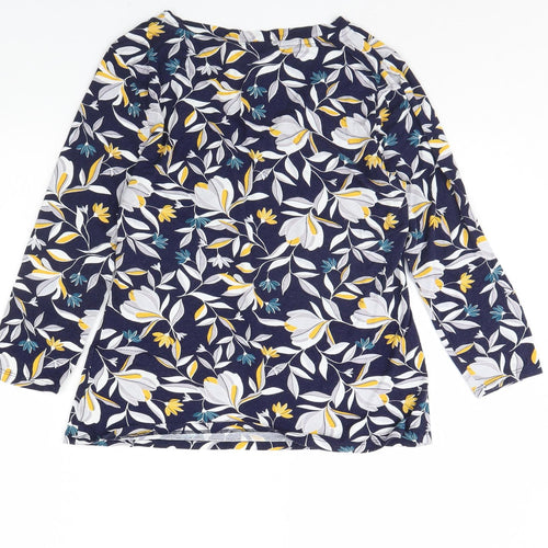 Bonmarché Womens Blue Floral  Basic Blouse Size 14