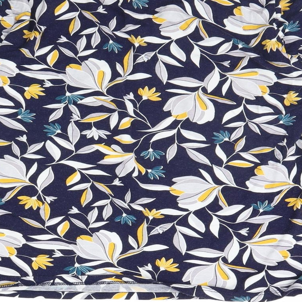 Bonmarché Womens Blue Floral  Basic Blouse Size 14