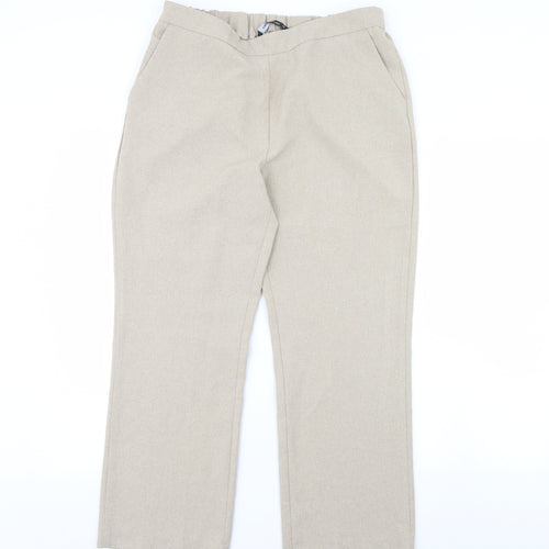 straight leg Womens Beige   Dress Pants Trousers Size 14 L30 in