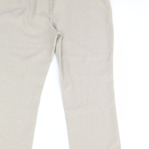 straight leg Womens Beige   Dress Pants Trousers Size 14 L30 in