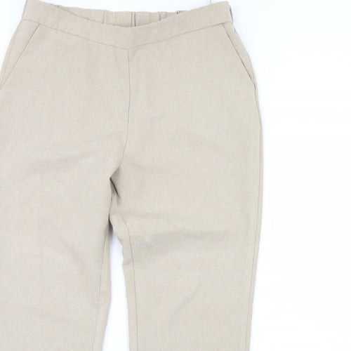 straight leg Womens Beige   Dress Pants Trousers Size 14 L29 in