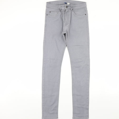 Preworn Womens Grey  Denim Skinny Jeans Size 32 in L30 in