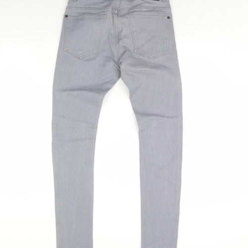 Preworn Womens Grey  Denim Skinny Jeans Size 32 in L30 in