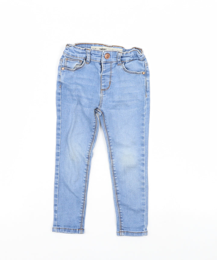 Denim & Co. Girls Blue Denim Skinny Jeans Size 3 Years