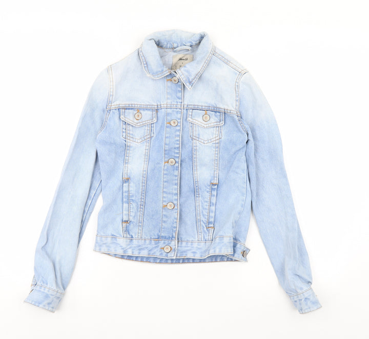Denim & Co. Womens Blue Denim Jacket Size 4