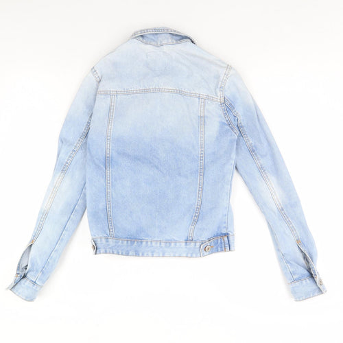 Denim & Co. Womens Blue  Denim Jacket  Size 4