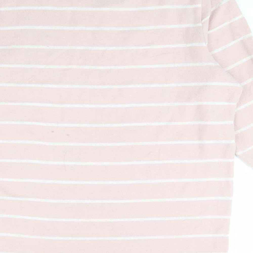 Ginger Lily Womens Pink Striped  Pullover Jumper Size L