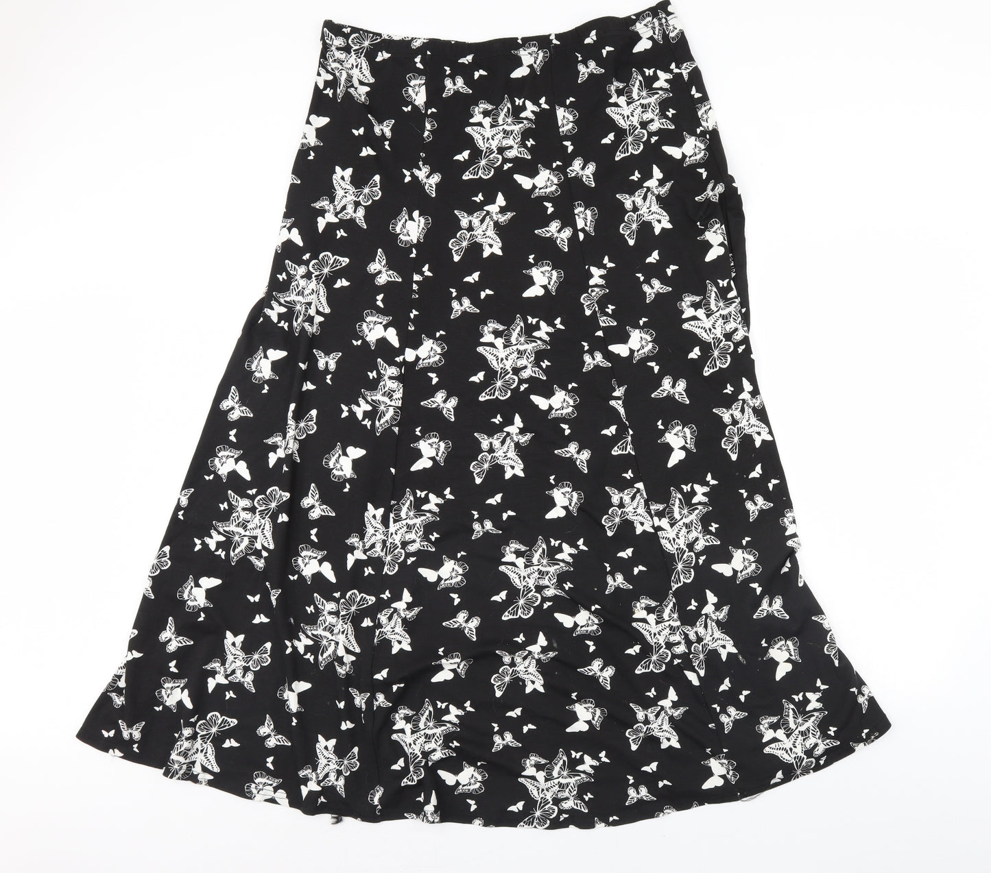 Yours Womens Black Animal Print  Maxi Skirt Size 20