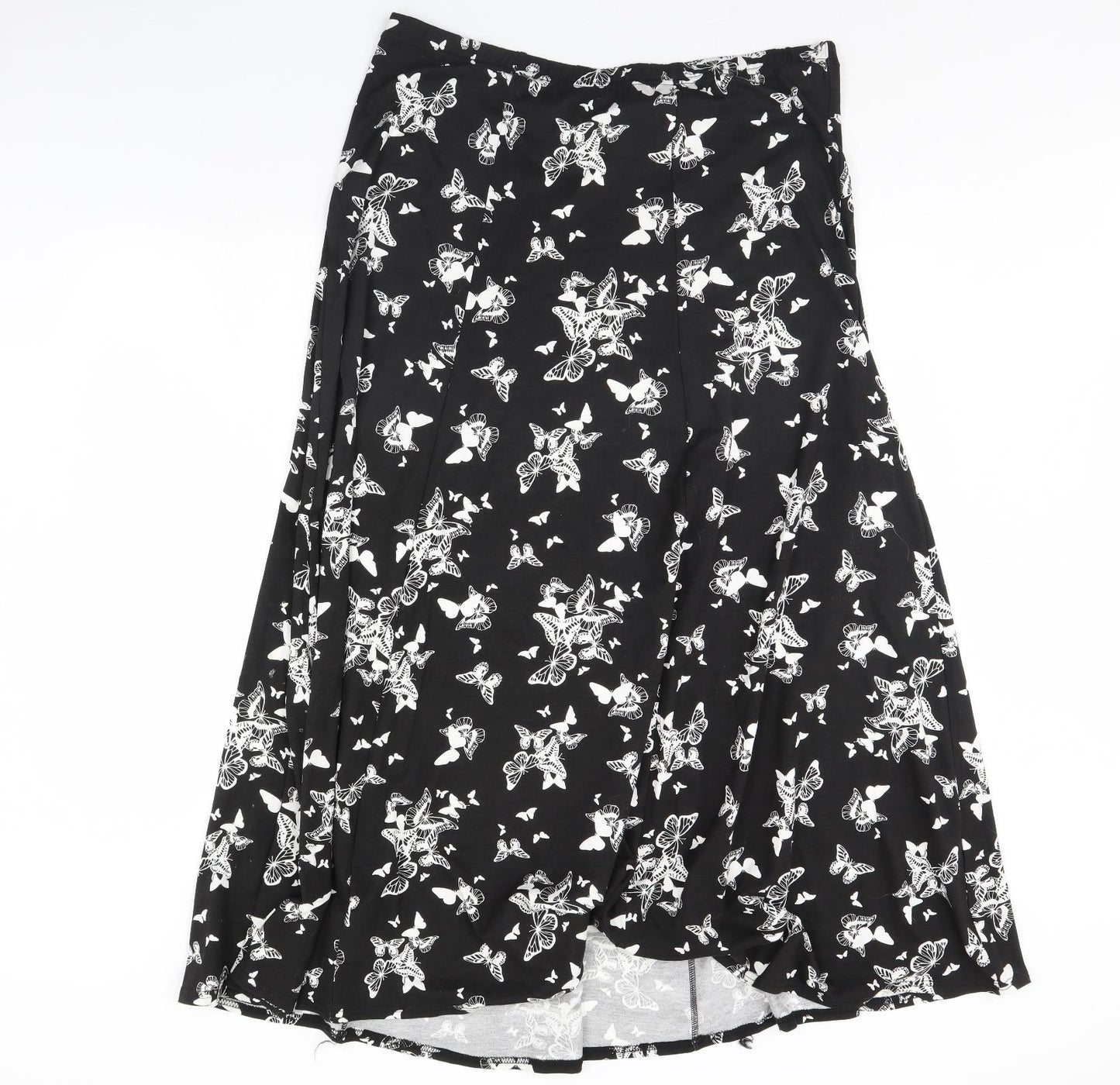 Yours Womens Black Animal Print  Maxi Skirt Size 20