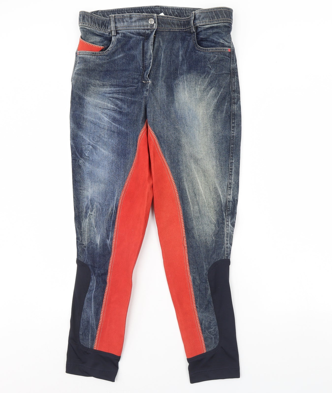 HY performance Womens Blue  Denim Skinny Jeans Size 34 in L32 in - Horse Riding Jodhpurs
