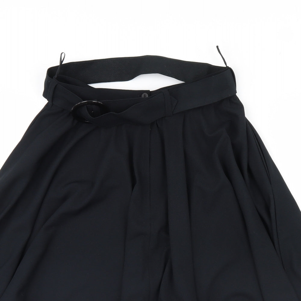 Preworn Womens Black   Flare Skirt Size 16