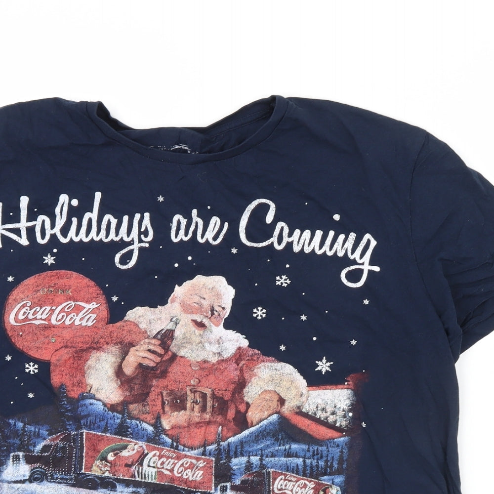Coca-Cola Mens Blue    T-Shirt Size 2XL  - Coca Cola