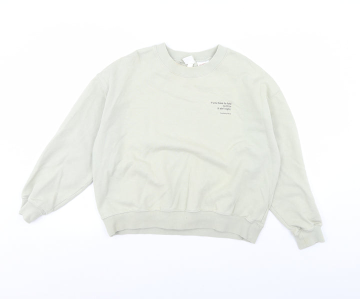 H&M Womens Green   Pullover Jumper Size S
