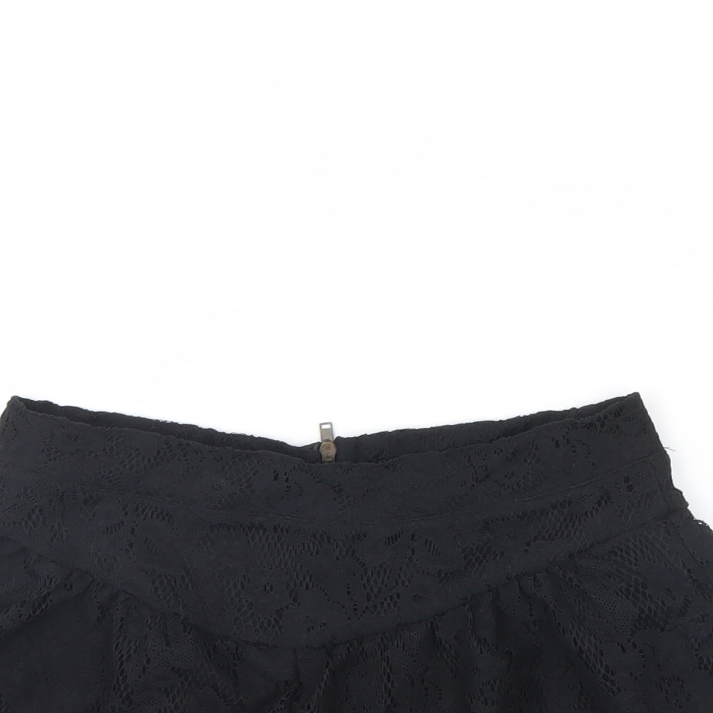 Bershka Womens Black   Cut-Off Shorts Size M