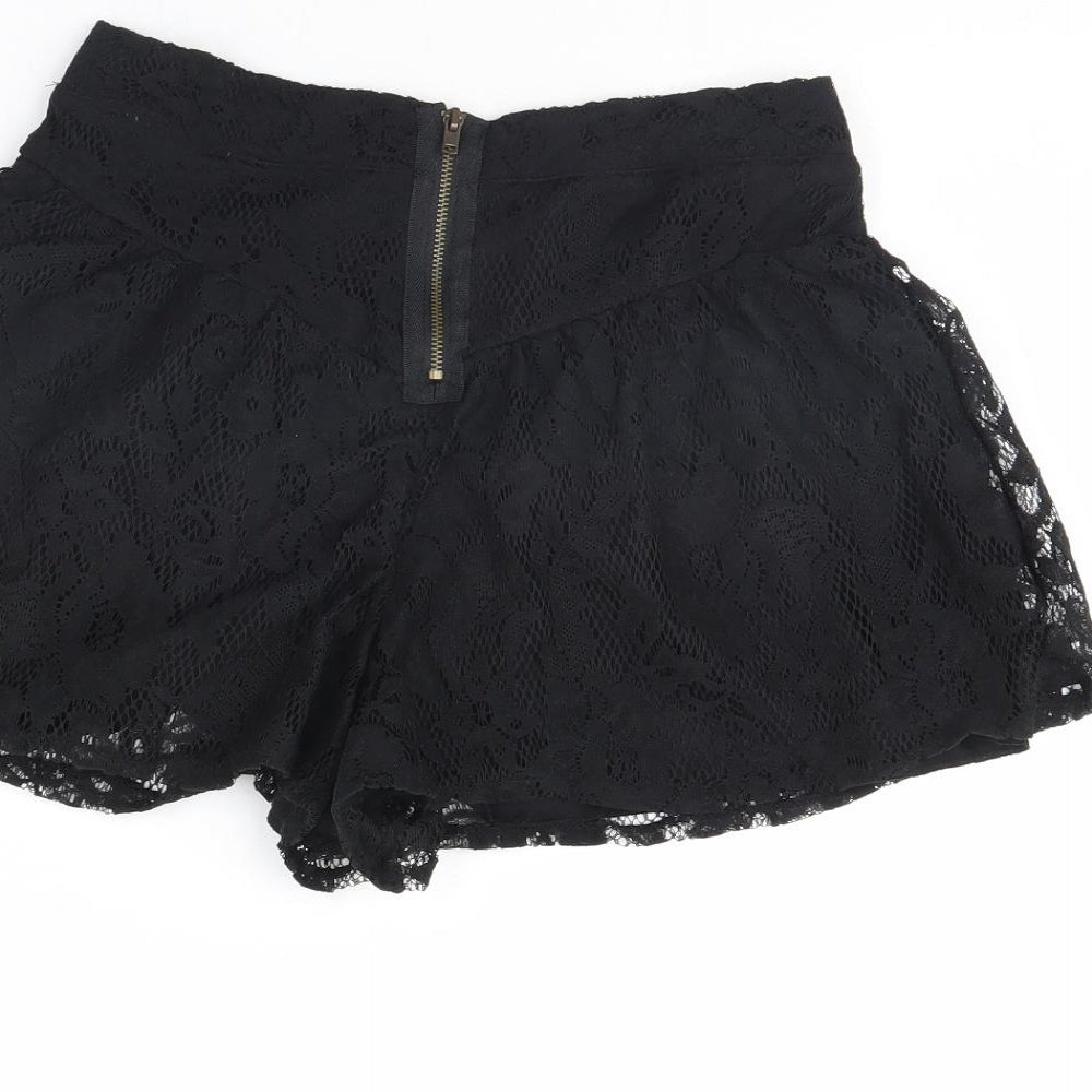 Bershka Womens Black   Cut-Off Shorts Size M