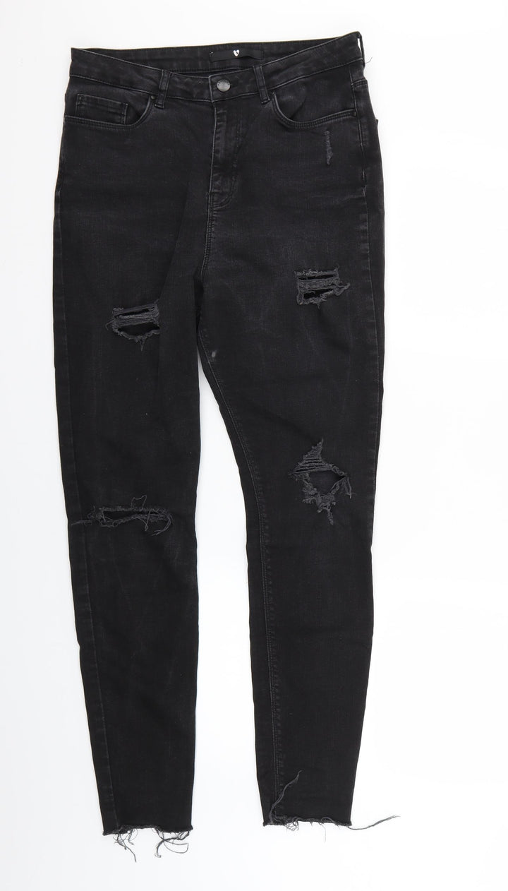 Very Womens Black Skinny Jeans Size 12 L28 in