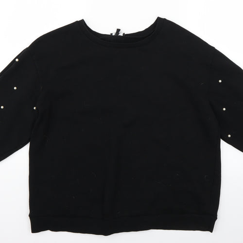Simply Be Womens Black  Knit Pullover Jumper Size 14