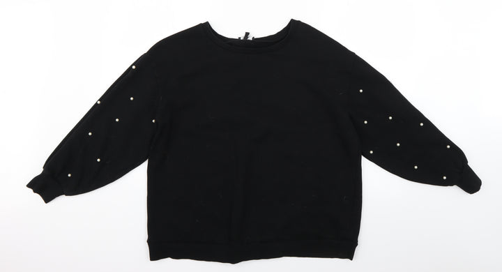 Simply Be Womens Black Knit Pullover Jumper Size 14