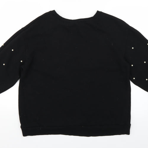 Simply Be Womens Black  Knit Pullover Jumper Size 14