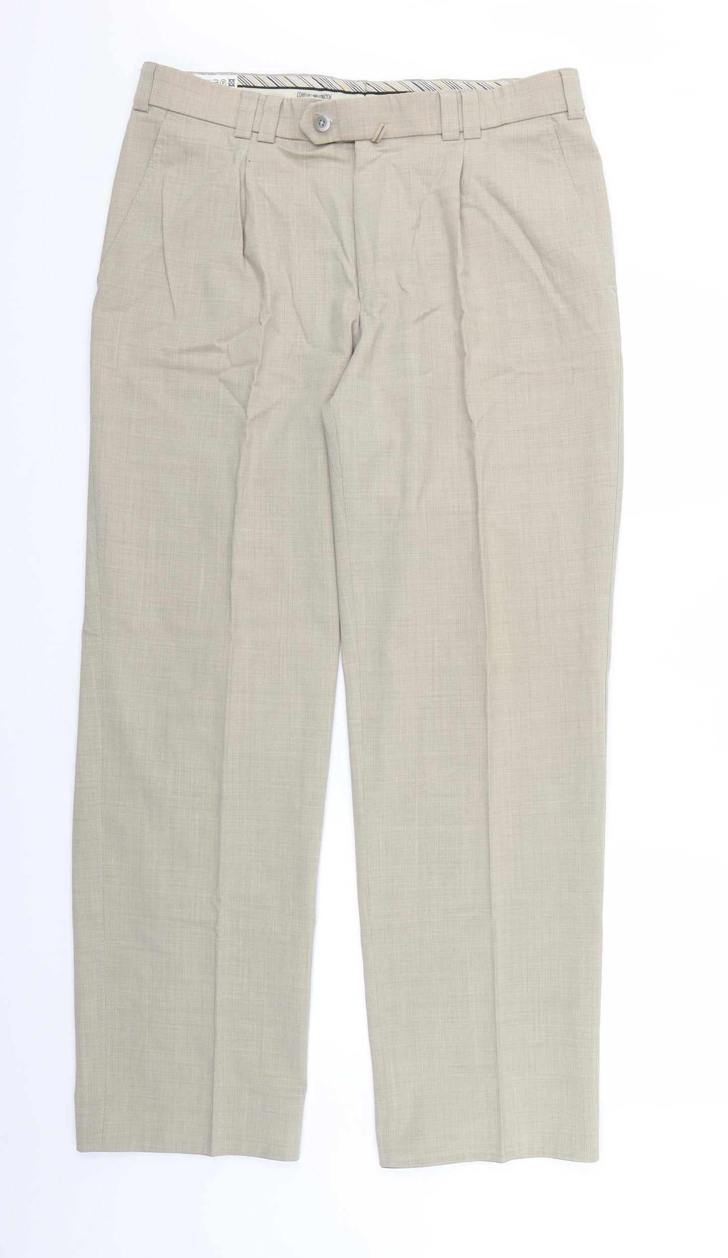Meyer Mens Beige   Chino Trousers Size 32 in L32 in