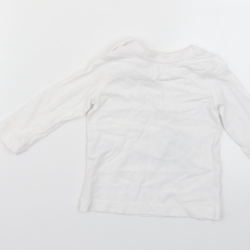 George Baby White Geometric  Pullover T-Shirt Size 6-9 Months